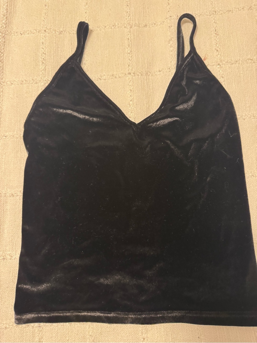 Black Velvet V-Neck Cami Top